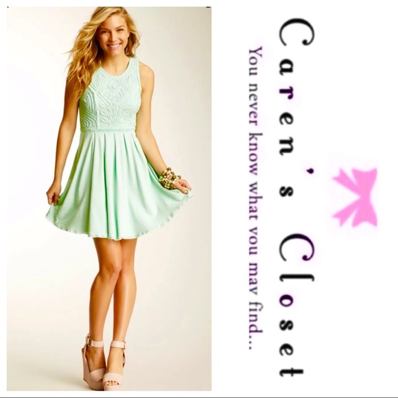 Free People Mint Green Soutache Cut Out Mini Dress - Picture 2 of 6